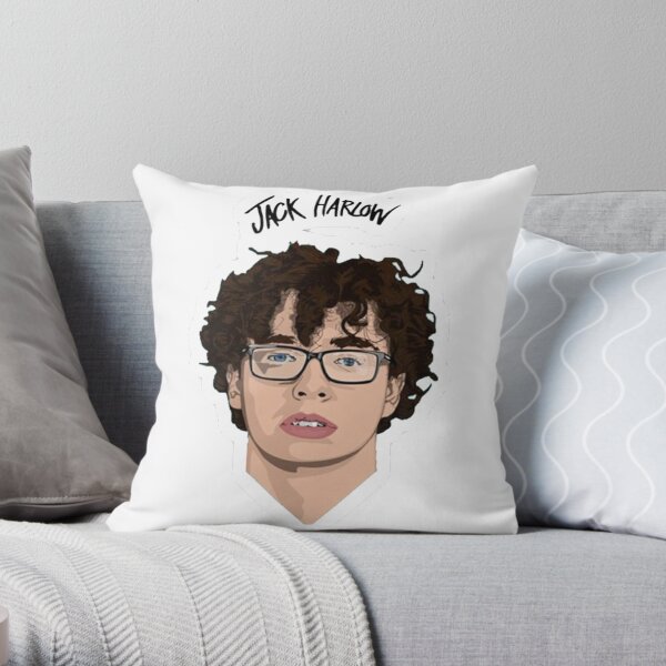 Jack Harlow. Sticker Throw Pillow RB1509 product Offical jack harlow Merch